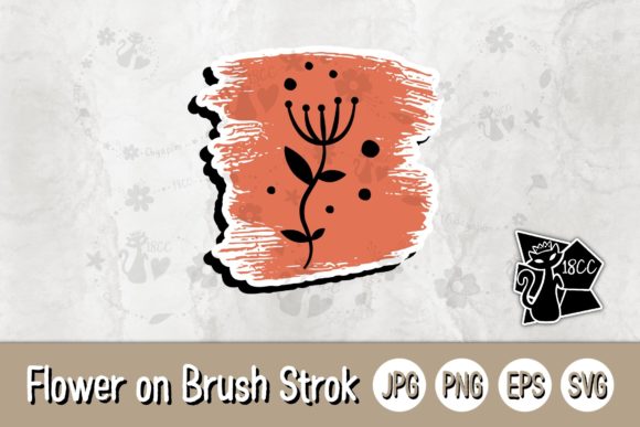 Review: Flower on Brush Stroke SVG EPS PNG for Embroidery
