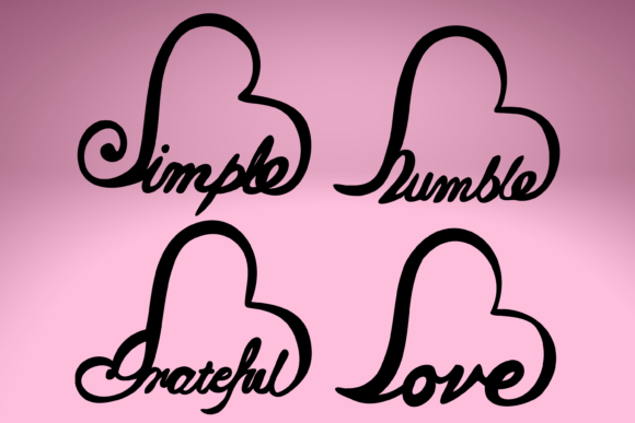 Review: Simple Humble Grateful Love Heart Svg for Embroidery
